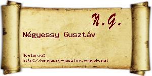 Négyessy Gusztáv névjegykártya