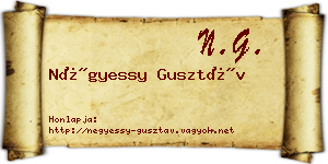 Négyessy Gusztáv névjegykártya