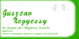 gusztav negyessy business card