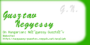 gusztav negyessy business card